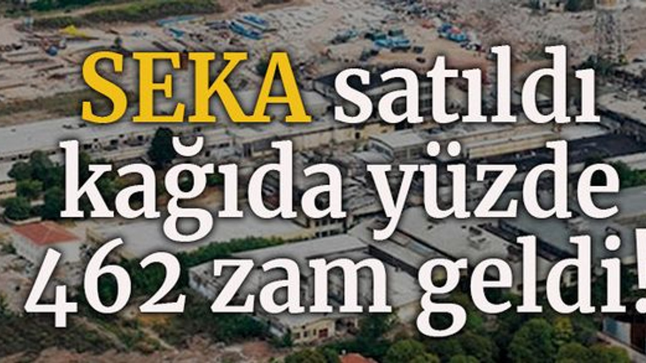 SEKA satıldı, kağıda yüzde 462 zam geldi